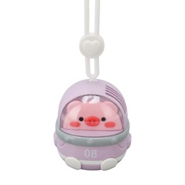 Portable Hanging Neck Fan, Cute Necklace Fan, Portable Bladeless Fan with Lanyard for Adults for Beach for Outdoor (Pig)