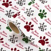 WRAPAHOLIC Paw Print Christmas Wrapping Paper Roll - Mini Roll