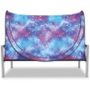 Privacy Pop up Eclipse Bed Tent Bed Drapes (Unicorn Galaxy,