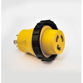 APEXSPORTS 30A RV Marine Detachable Adapters L14-30P Locking Male Plug to L5-30R Female Connector.