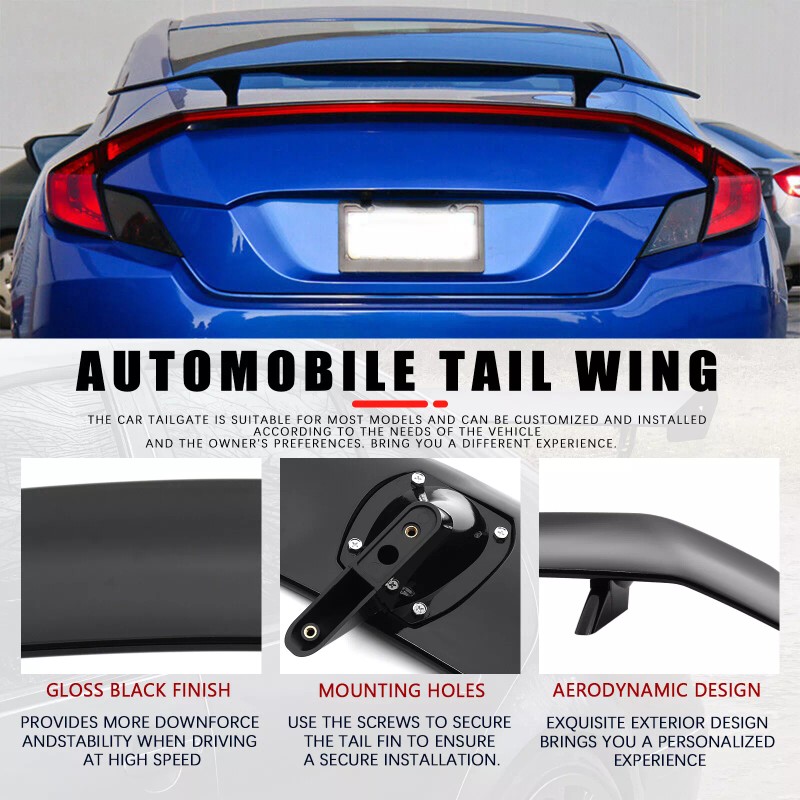 JMTBNO For Hyundai Tiburon 46" GT-Style Racing Rear Trunk Spoiler
