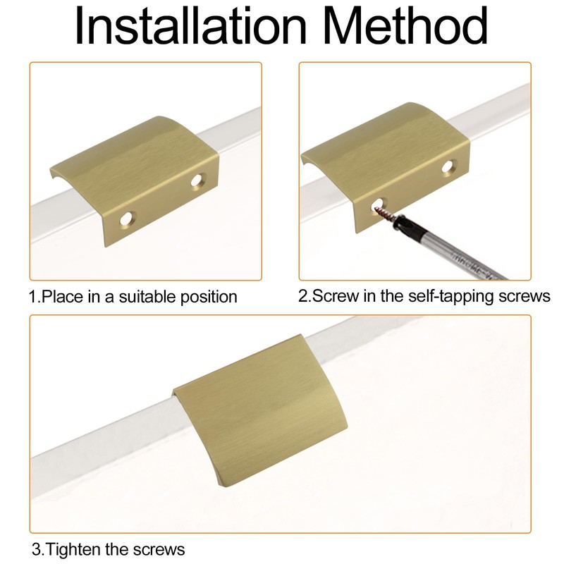 MOROBOR Finger Edge Pull, 8pcs Round Angle Concealed Handles Modern