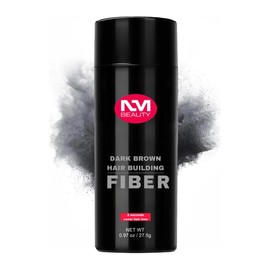 Hair Building Fiber Black & Dark Brown Fill Thinning & Fine Hair For Quickly Fuller Look Men & Barbers, 5 Seconds Cover Hair Loss Net WT. 0.97oz/27.5g by NM Beauty (Black)
