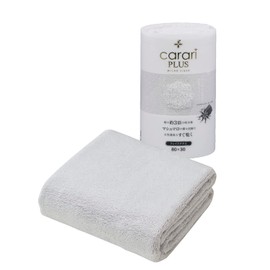 CBJAPAN Carari Plus Face Towel, 3.3x Water Absorbency Microfiber, Gray, 1 Towel, Quick Dry (Absorbs Water in the Fiber Gaps), Marshmallow Texture, Fluffy, 11.8 x 31.5 inches (30 x 80 cm)