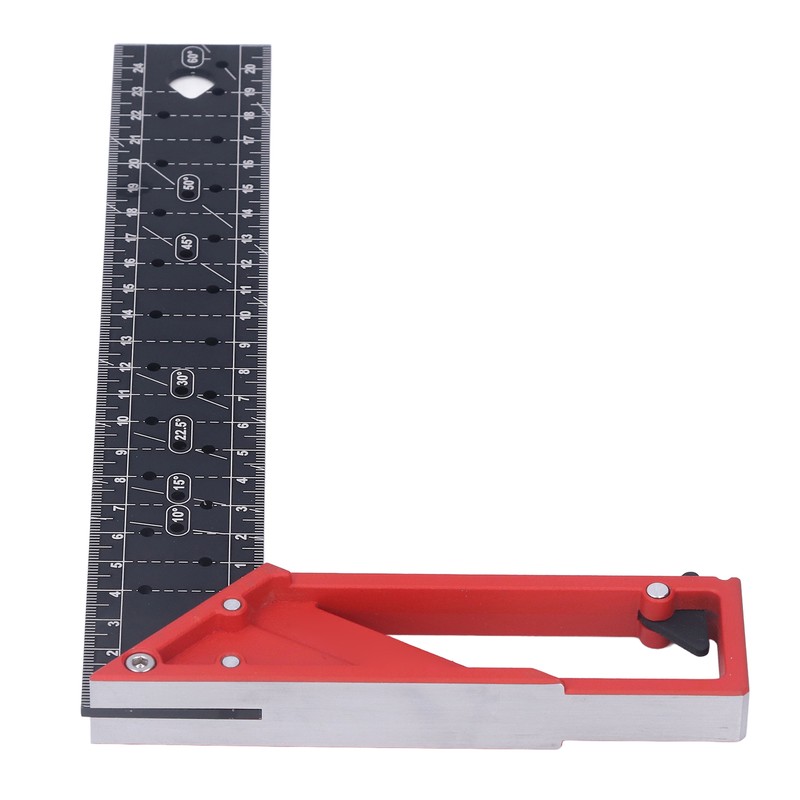 Woodworking Straight Angle Ruler 30° 45° 90° 3mm Thickness Adjustable