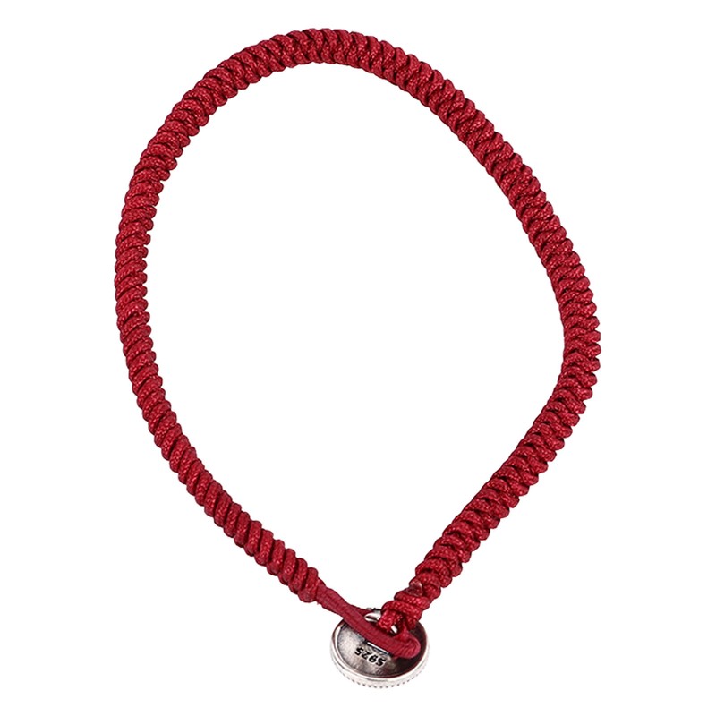Ox Zodiac Bracelet Red Rope S925 Silver Ornament Woven Bracelet