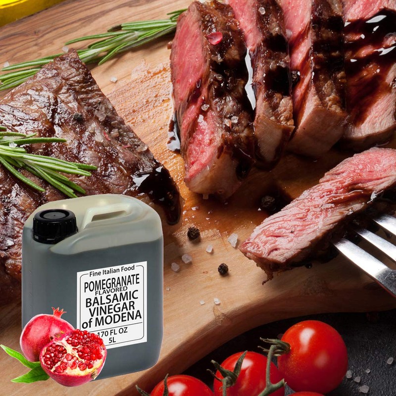 Pomegranate Balsamic Vinegar of Modena, Bulk, Catering, Restaurant-Quality, Salad Dressing,