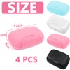 4 Pcs Soap Holder Soap Dish Travel Soap Case,Soap Dish