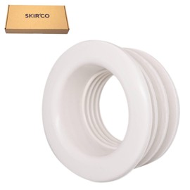 SKIR'CO (2 pcs) White 56 x 40 mm Rubber Sleeve for Drain Pipe, Pipe Rubber Connector, Pipe Adaptor, Rubber Reducer