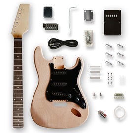 BexGears DIY ST Style Electric Guitar Kits, Mahogany Body maple neck & composite ebony fingerboard