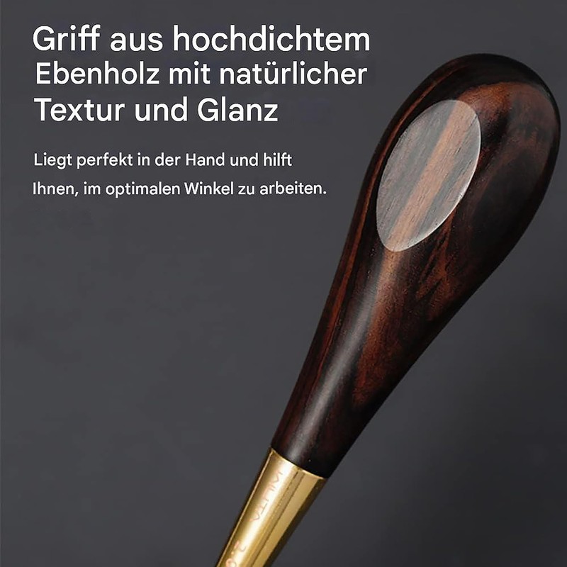 WUTA Leather awl, ebony blackwood & brass awl sewing, leather