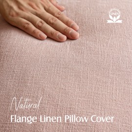 Foindtower Pack of 2, Decorative Linen Solid Throw Pillow Covers Soft Accent Cushion Case Boho Farmhouse Pillowcase for Bed Chair Couch Sofa Bedroom Living Room Home Decor 20 x 20 Inch Light Pink