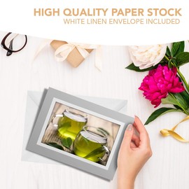 Greeting Cards Gray (Insert) - Healthy Green Tea Organic Drink Blank Greetings Card Birthday Kids Party Boys Girls #16538