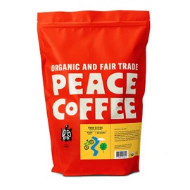 Peace Coffee Twin Cities Blend Dark Roast, Organic Fair Trade Coffee, Ground 5 lb. Bag