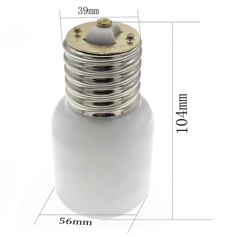 Mogul Base E39 Socket Extensions Adapter,TWDRTDD Porcelain Mogul Socket Extender,