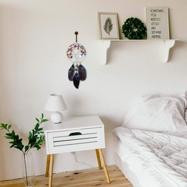 Jovivi 7 Chakra Dream Catcher Car Wall Hanging Decoration Healing Crystals Tree of Life Feather Dream Catchers Gem Stone Home Window Hanging Accessories Ornament Bedroom Decor Craft Gift