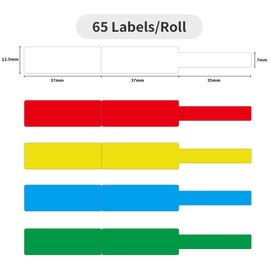 NIIMBOT Cable Label Maker Tape (0.49" x 4.29") Printer Sticker Paper with Self-Adhesive for D11/D110/D101/H1S Label Maker,1 Roll of 65 (Green)