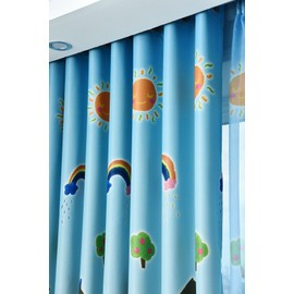 MYRU 1 Pair Dining Room Curtains,Kids Room Darkening Curtains,Room Decor for Childrens Bedroom Colorful Pencil (2 x 39x84 Inch)