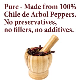 The Spice Way Chile De Arbol - Powder ( 4 oz ) made from pure dried chilis, great for Mexican dishes