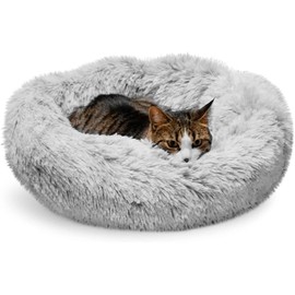 Whiskers & Friends Cat Bed, Cat Beds for Indoor Cats Washable, Small Dog Bed Calming Pet Bed, Cat Beds & Furniture, Large Cat Bed, Kitty Kitten Bed