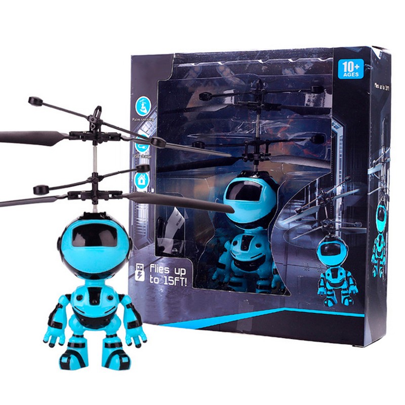 Cute USB Charging Hand Induction Robot Suspension Aircraft Children Toy