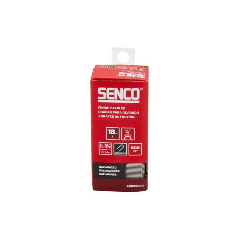 SENCO A809909R 18 Gauge, 1/4" Crown Finish Staples, 1/2" -