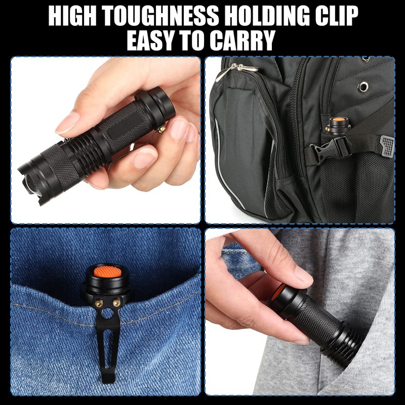 Fumete 20 Pieces LED Flashlight Mini 3 Mode Tactical Torch