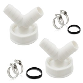 Dishwasher Washing Machine Drain Adapter Drain Washing Machine Double Connection Y 1 1/2 Inch for Pipe Diameter 40 mm, Input Diameter 18-23 mm for Washing Machine Dishwasher