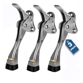 Door Stoppers Kickdown Door Stops Set of 3 Heavy Duty Doorstops Door Stops for Bottom of Door 4 Inch Easy Kick Down Door Stoppers Floor and Release Adjustable Door Stops