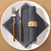 MLMC Grey Cotton Linen Napkins Rustic Washable Cloth Napkins Set