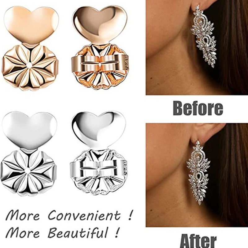 3 Pairs Earring Lifters Adjustable Earring Lifters Hypoallergenic Ear Lobe
