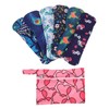 Healeved 7pcs Washable Sanitary Napkins Bamboo Fiber Portable Reusable for