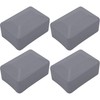 SKIR'CO Fence Post Caps, Rectangular Grey Plastic Caps, 40 x