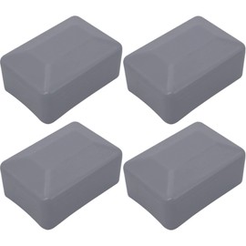 SKIR'CO Fence Post Caps, Rectangular Grey Plastic Caps, 40 x 60 mm, Fence Post Cover, Window Grey, RAL 7040 Colour, Pack of 4