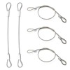 Stainless Steel Cable with Loops, Vinyl Coated Wire Rope Lanyard