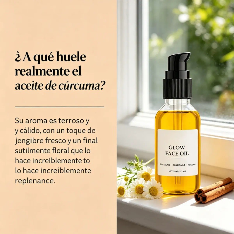 Aceite Facial Glow Con Cúrcuma Natural Cúrcuma Manzanilla