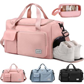 Bolsa Deportiva para el Gym, bolsa de viaje impermeable con compartimento para zapatos y bolsillo para ropa mojada, bolsa de deporte para viajes,...  