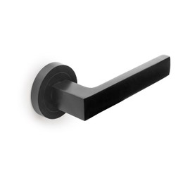 Emuca - Internal Door Handles, Set of Internal Door Handles with D.50 mm (1,96 inch) Rose, Aluminium, Black.