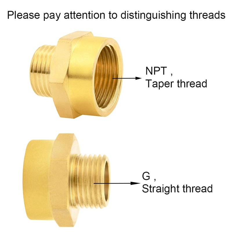 Joywayus 3/4" NPT Thread Female × 1/2" G Thread Male