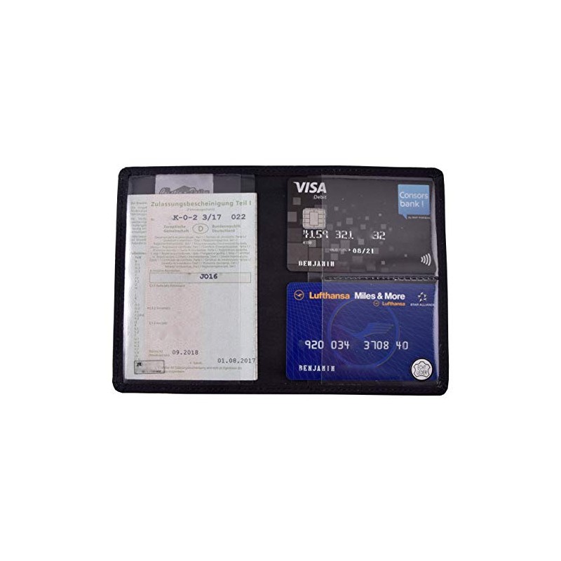 Car Registration Cover Genuine Leather Curved Car Vehicle Registration Card