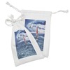 Ambesonne Ride the Wave Fabric Pouch Set of 2, Windsurfer