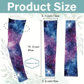 CREATCABIN Gardening Sleeves Sun Protection Sleeves Sky Cooling Arm Sleeves Breathable Ice Silk Farmer Sleeves with Thumb Hole for Men Women Football Volleyball Youth Sports Outdoors 19x5 Inch