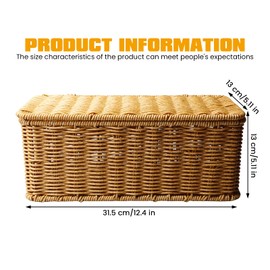 Cable Box, Rattan Cable Management Box, Cable Management Box, Rattan Cable Management Box, Cable Management Box with Lid for TV Wires, Power Strip