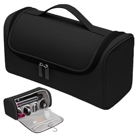 Estuche de viaje para Shark Flexstyle，funda de viaje portátil impermeable | de PU gancho para colgar, compatible con Sharks Flexstyle, Shark Airwrap y Sharks Flexstyles, negro(Negro)