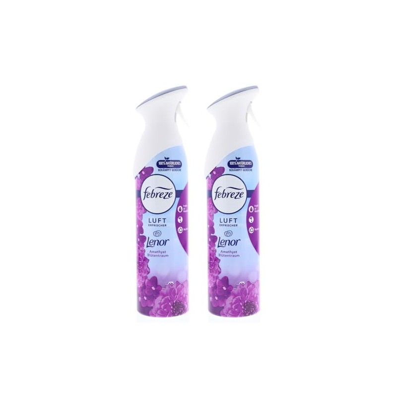 2 x Febreze Lufterfrischer Lenor Amethyst Blütentraum je 300ml entfernt