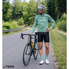 TODO Men's and Women's Cycling Socks Breathable Road Bike Socks Men's Cycling Socks with Motif Also Running Socks, turquoise, 35 - 38