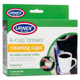 Urnex K-Cup Cleaner - 5 Cleaning Cups - for Keurig Machines Compatible with Keurig 2.0 - Removes Stains Non-Toxic