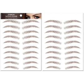 Tatuaje de Cejas for 6d Impermeable Realista Negro Tatuaje de(BROWN-03) Tecnología for 6d realista, acabado mate natural, resistente al agua, ideal para cejas escasas, color negro intenso