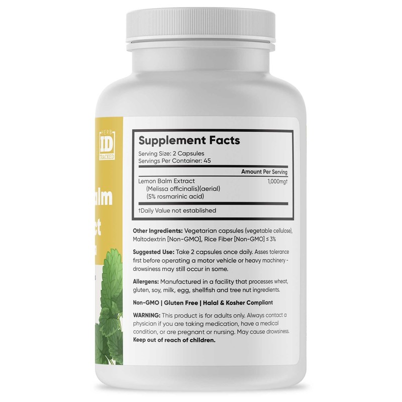 Brain Forza Lemon Balm R5 Extract Capsules - Standardized Extract