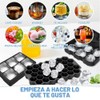 3PCS Bandejas de Cubitos de Hielo, Moldes Grandes de Silicona